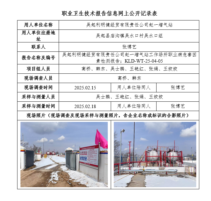 吳起利明健經(jīng)貿(mào)有限責(zé)任公司趙一增氣站