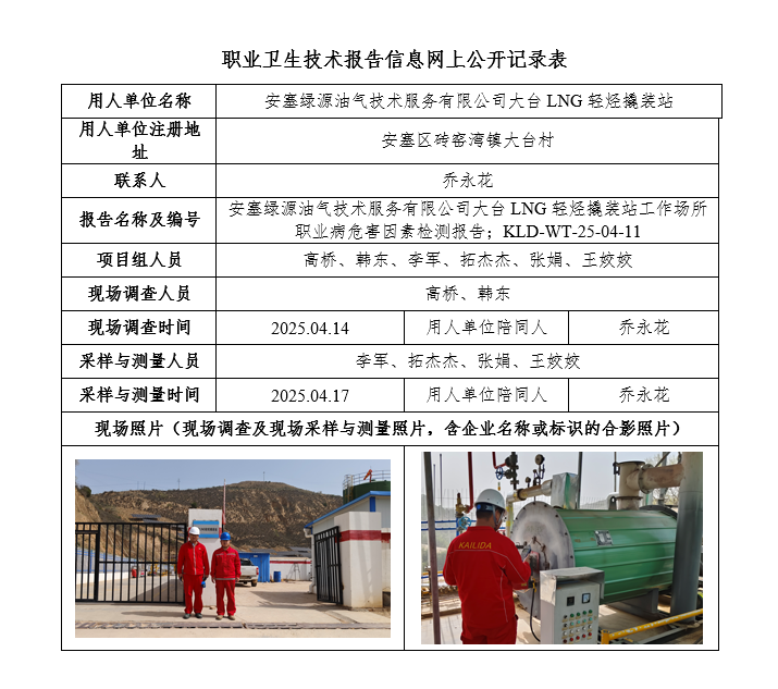 安塞綠源油氣技術(shù)服務(wù)有限公司大臺(tái)LNG輕烴撬裝站