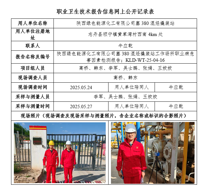 陜西綠色能源化工有限公司塞380混烴撬裝站